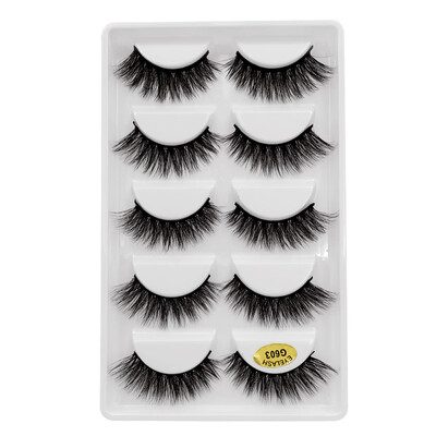 

〖Follure〗5 Pair 3D Natural Thick False Fake Eyelashes Eye Lashes Makeup Extension