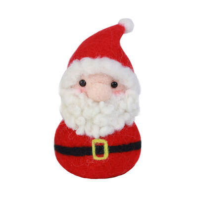 

Newest Santa Claus Handmade Felting Material Bag DIY Wool Felting Needle Material Kit Christmas Craft