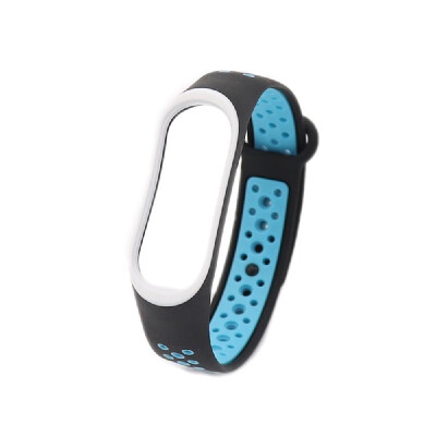 

Replacement Wrist Strap for Xiao-Mi Band 34 Universal Silicone Duotone Wrist Straps BlueWhite