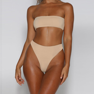 

Roseonmyhand Women Bandeau Bandage Bikini Set Push-Up Brazilian Swimwear Beachwear Swimsuit