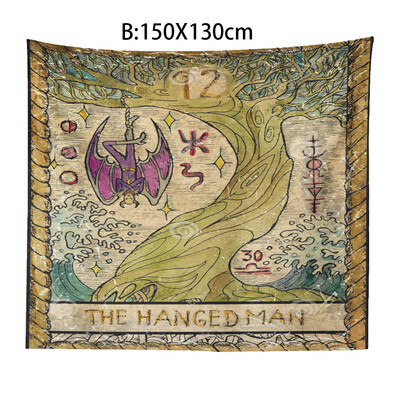 

Gobestart Tarot Tapestry The Moon Star Sun Medieval Europe Divination Wall Hanging Hot