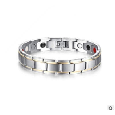 

Titanium Steel Magnetic Therapy Energy Bracelet Men Healing Health Care Gift