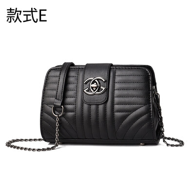 

10 pieces from the batch Korean version of the retro car sewing line foundation small square bag small fragrance simple shoulder Messenger bag