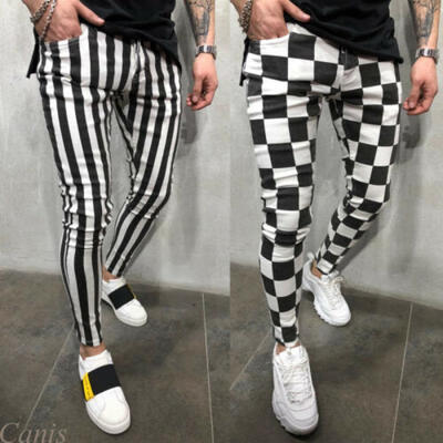 

New Men Slim Fit Urban Straight Leg Trousers Casual Pencil Jogger Cargo Pants US