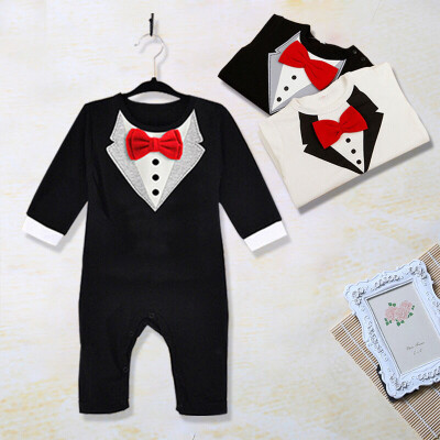 

Kids Baby Boys Toddler Gentleman Suit Romper Jumpsuit Bodysuit Clothes Outfit