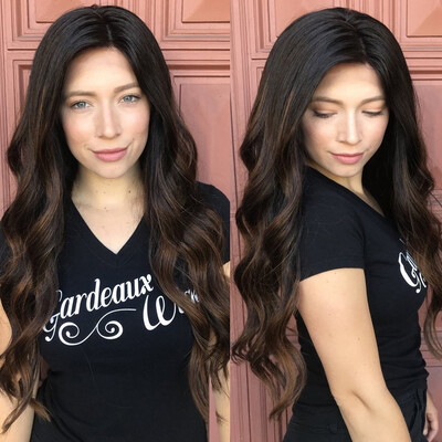 

〖Follure〗Natural Synthetic Wig Straight Curly Black Long Hair Party Wigs For Women
