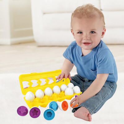 

Gobestart Color & Shape Sorter Matching Egg Set Educational Learning Toy Kids Gift 12pcs