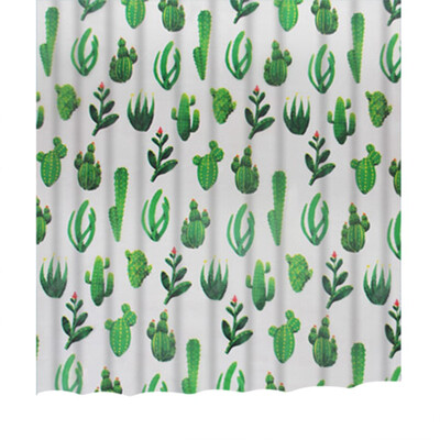 

Waterproof Decor Printed PEVA Shower Curtain Thickened Bathroom Decor 6FT