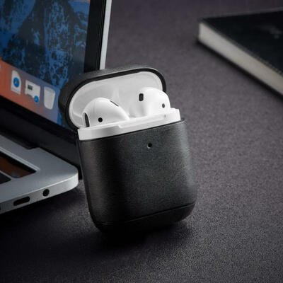 

Soft PU Case For Apple AirPods 1 2 Protective Case Shockproof Dustproof Cover With Hook