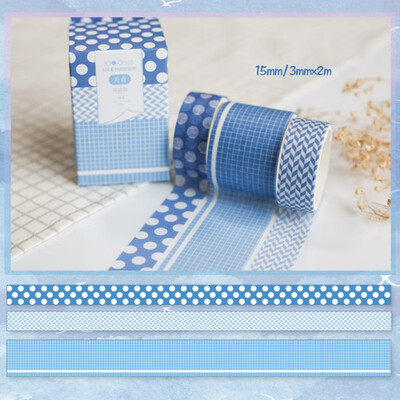 

3 PcsBox Fantasy Ocean Beautiful Flowers Plant Washi Tape DIY Decoration for Scrapbooking Masking Tape Adhesive Tape