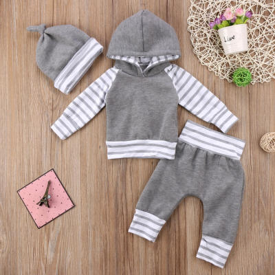 

PLUSH Baby Boy Girl Infant Hooded Top T Shirt Pants Outfit Set Clothes