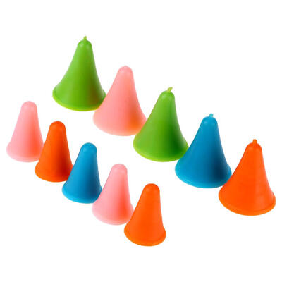 

10pcs Rubber Cone Shape Knitting Needles Cap Point Protectors in 2 Sizes