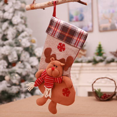 

Tailored Christmas Tree Hanging Socks Stocking Candy Bag Xmas Decor Gift Solid Decor