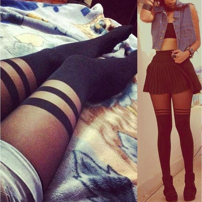 

New Women ladies autumn Tights casual fashion Thin sweet Sexy see through Black Sheer tights