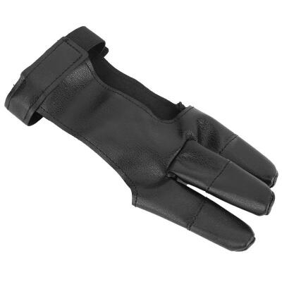 

Greensen 3 Finger Archery Protective Gloves Cover Bow Arrow Shooting Hand Guard Black