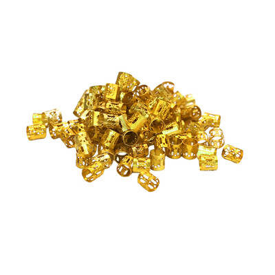 

Gobestart Aluminum Beads Braid Hair Clips Decoration Crown Wig Lock Tube Rings 100PCS