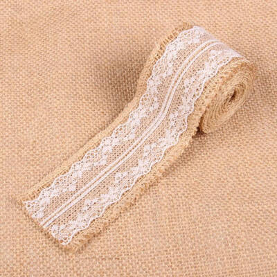 

2m HESSIAN LACE Ribbon Jute Burlap Rustic Wedding Christmas Vintage Craft Trim