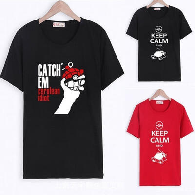 

M L XL XXL Fashion Pokemon Go Team Valor Mystic Instinct Pokeball Mens Womens O-Neck Tops T-shirt Blouse