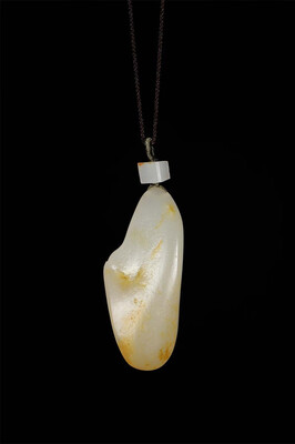 

WANYANSHAOHUA Xinjiang Hetian white jade seed material pendant jewelry accessories 18386-8067