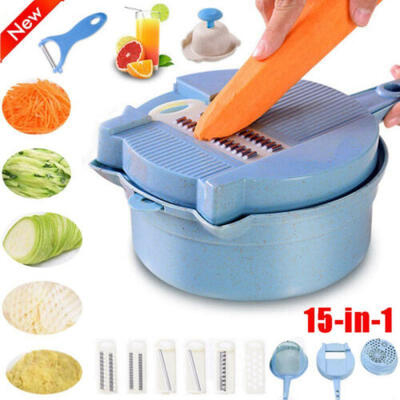 

15 IN 1 Multi-function EASY FOOD CHOPPER Potato Vegetable Cutter Food Slicer