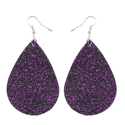 

New Fashion Women Jewelry Leather Teardrop Waterdrop Bohemian Earrings