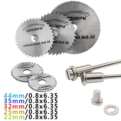 

〖Follure〗7PCS Cutting Discs Mandrel HSS Rotary Circular Saw Blades Tool Cutoff Accessory