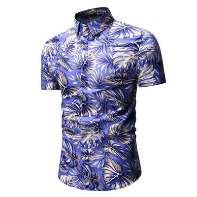 

Men Hawaiian Shirt Beach Shirt Flower Party Summer Holiday Tops Short Sleeve