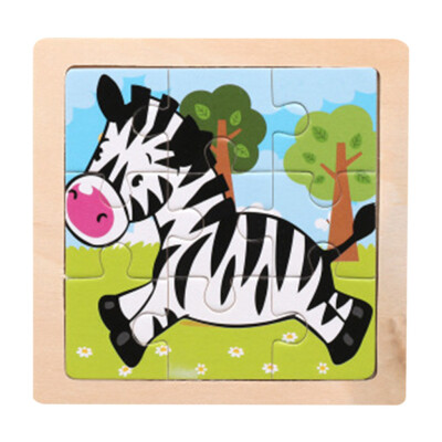 

Gotoamei Wooden Animal Puzzle Educational Developmental Baby Kids Training Toy