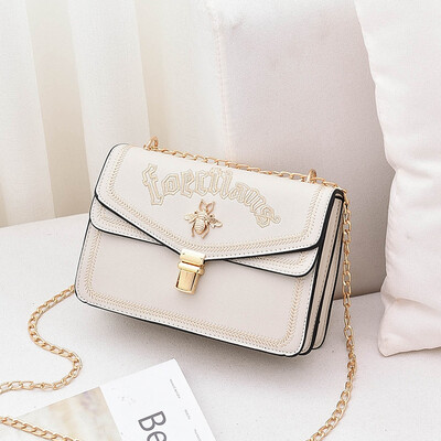 

Womens Bag New Chaozhou Korean Version Baitie Single Shoulder Slant Bag Fashion Womens Simple Square Bag