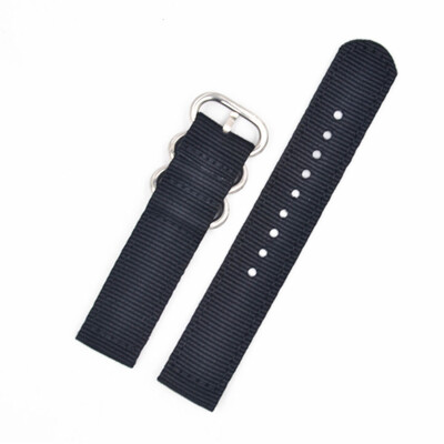 

〖Follure〗24mm Military Nylon Wrist Band Strap For Watch Stainless Steel Buckle