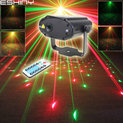 

ESHINY Remote R&G Laser Stars Pattern DJ Dance Disco Bar Party Xmas Stage Lighting Effect Light Show B34