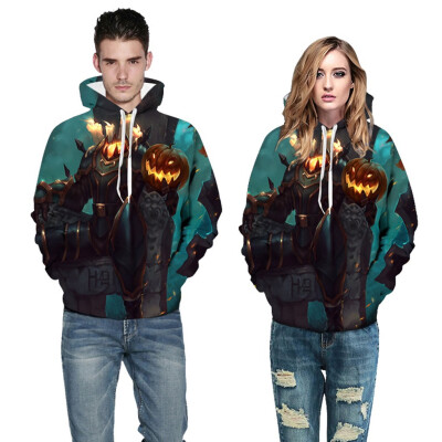 

Toponeto Couples Scary Halloween 3D Printed Party Long Sleeve Hoodie Top Sweatshirt