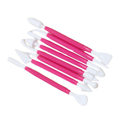 

8PCSSet Sugar Craft Fondant Cake Pastry Carving Cutter Chocolate Decorating Clay Modelling Plastic Baking Tool