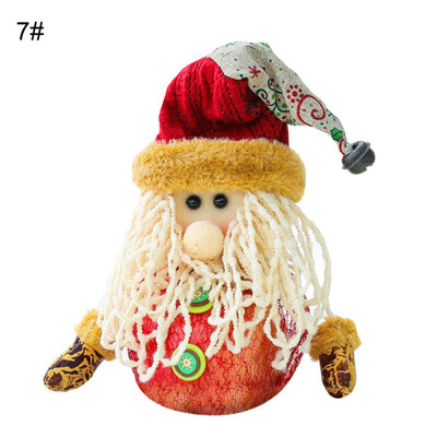

Christmas Santa Deer Snowman Pattern Apple Candy Gift Storage Bag Tree Decor