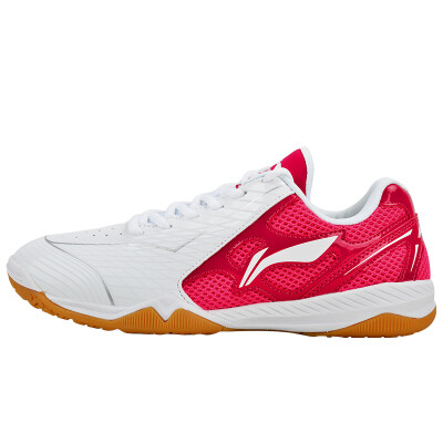 

Li Ning LI-NING badminton shoes mens ping-pong sneakers national team Aurora professional breathable non-slip training shoes APTM001-2 white red silver 43 95