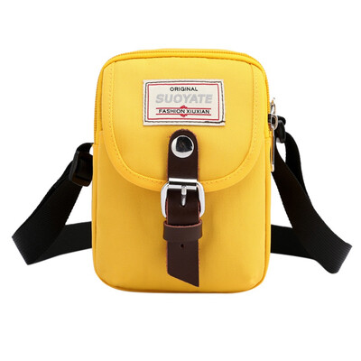 

Tailored Womens Solid Color Shoulder Messenger Bag simple Canvas Bag Portable Phone Bag