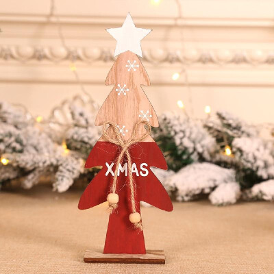 

Creative Christmas Wooden Pendant Wood Widget Painted Letter Christmas Tree Desktop Layout