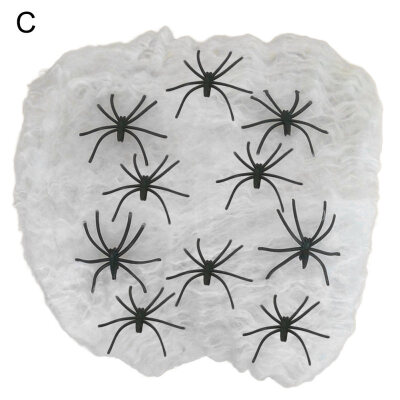 

Halloween Artificial Stretchy Cobweb Spider Web Haunted House Props Party Decor