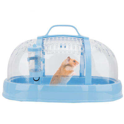 

Greensen Plastic Portable Elliptical Desktop Hamster Cage Transparent Mouse House Accessory