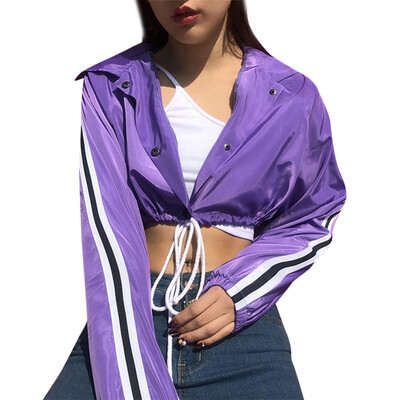 

Toponeto Womens Ladies Button Cardigan Lapel Long Sleeve Baseball Short Jacket Coat