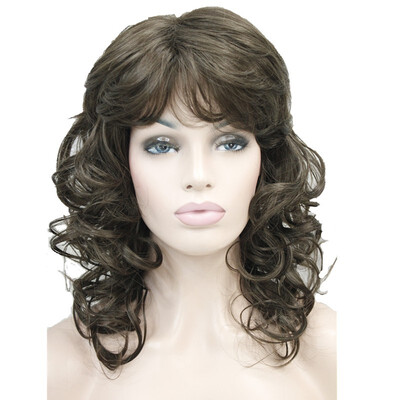 

StrongBeauty 18" Long Wavy Light Brown Highlighted Full Synthetic Wig COLOUR CHOICES