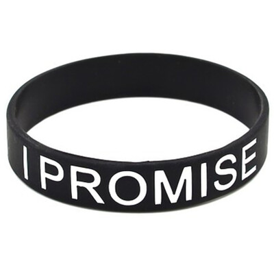 

1 Piece I Promise Men Sports Silicone Bracelet