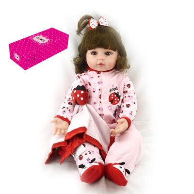 

Decdeal Lifelike Reborn Baby Doll 24 inch Big Size Silicone Rebirth Dolls Soft Touch Dolls for Children Kids Toddlers Birthday Gif