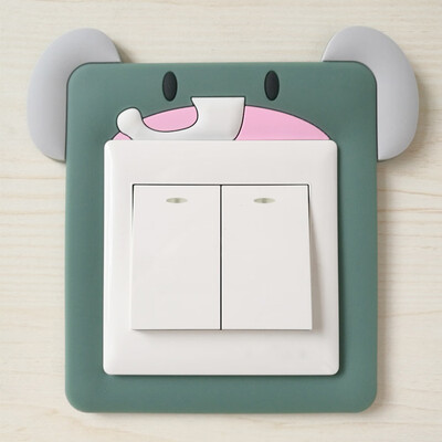 

Cute Cartoon 3D Animal Fluorescent Wall Silicone On-off Switch Stickers Kids