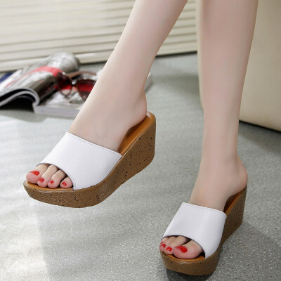 

Slippers women summer&summer new word drag sandals womens shoes muffin bottom wear wedges Korean fashion slippers