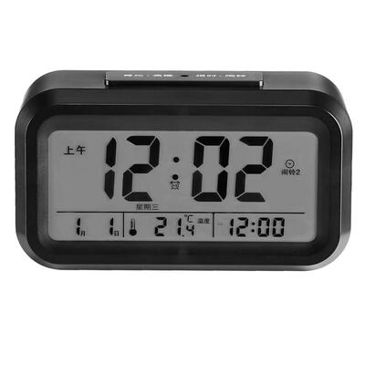 

Plastic Digital Alarm Clock Temperature Time Display Voice Clock Home Decor