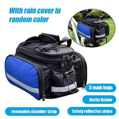 

Bicycle Bike Rear Seat Bag Waterproof Bike Pannier Rack Pack Shoulder Cycling Carrier