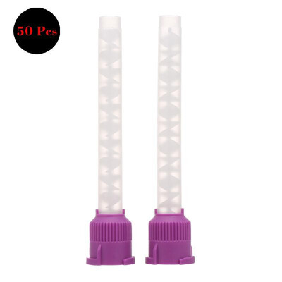 

50 PcsPack Dental 42 mm Impression Mixing Tips Silicon Rubber Dispenser Gun Mixing Tips Disposable Dental Product
