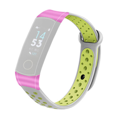 

〖Follure〗Pink Connector Silicone Two-Color Watch Band Wrist Strap For Huawei Honor 4