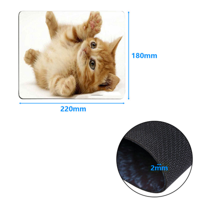 

CAT-9 Mouse Pad Cute Cat Picture Anti-Slip Gaming Mouse Mat for PC Computer Laptop MackBook